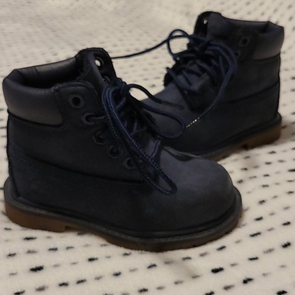 Navy blue Toddler Timberlands - Picture 3 of 11